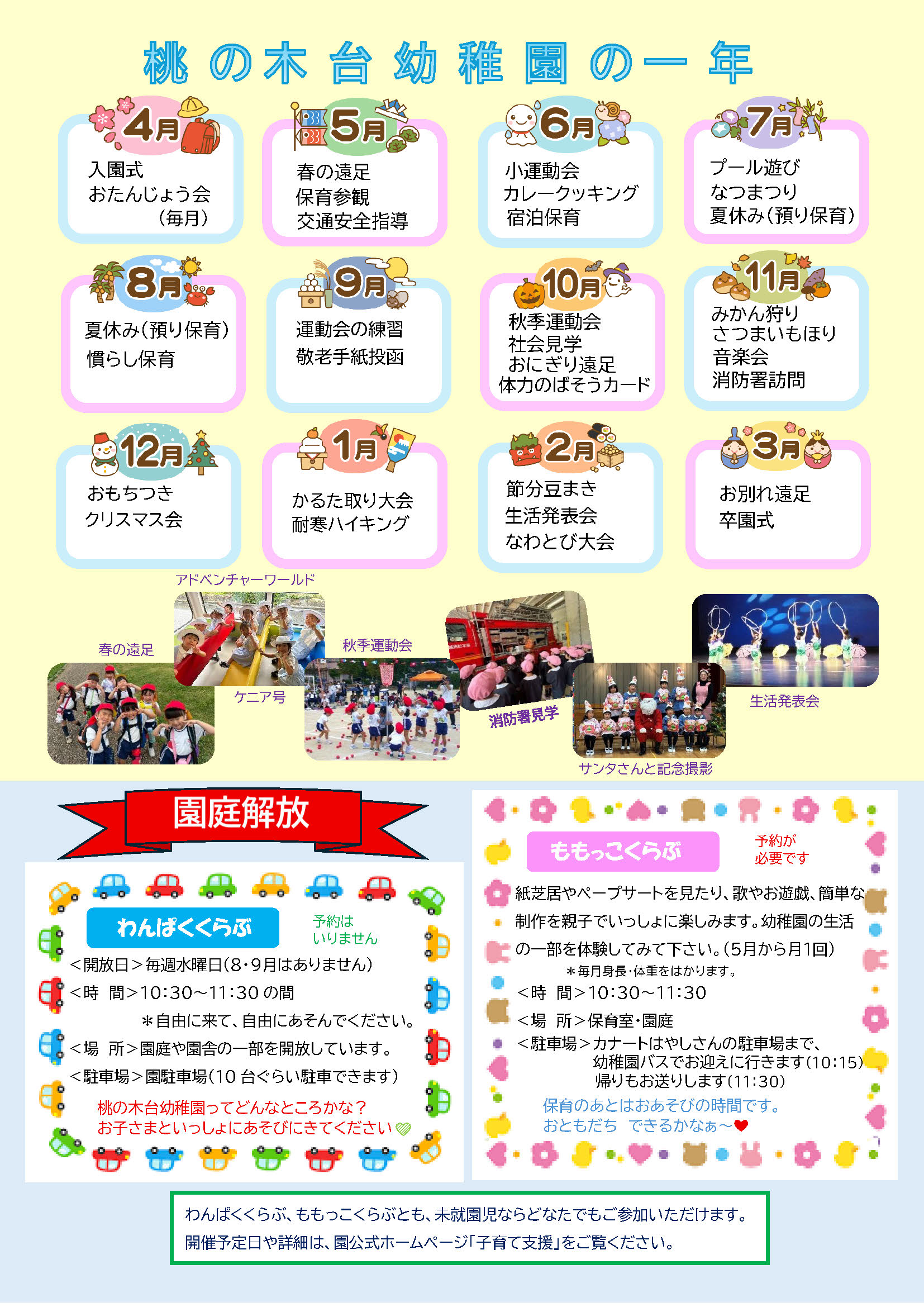 園児募集チラシ裏面
